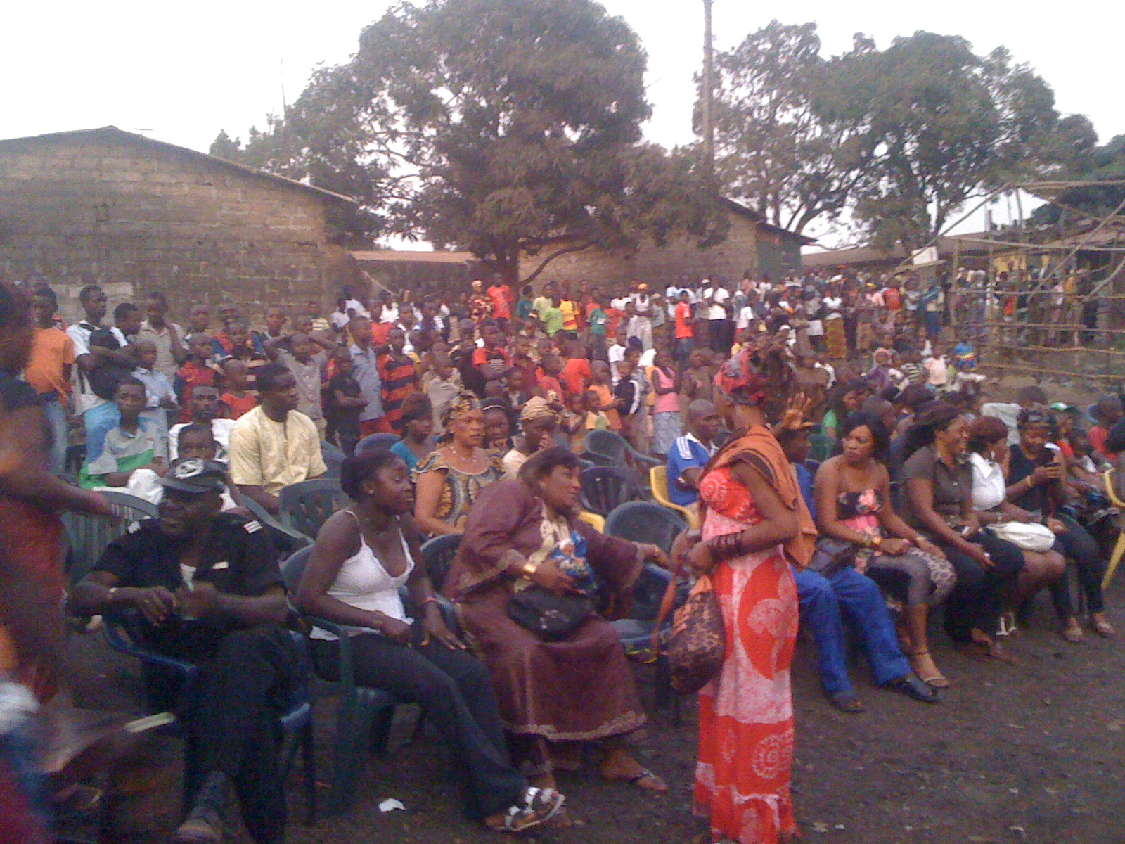 Public d’un show de rue